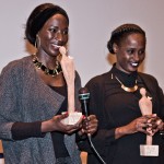 Aïcha Cissé en Aminata Demba, winnaars van de Artist Award van het Afrika Filmfestival 2016.

Foto © Raf Degeest