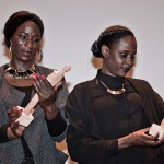 Aïcha Cissé en Aminata Demba, winnaars van de Artist Award van het Afrika Filmfestival 2016.

Foto © Raf Degeest